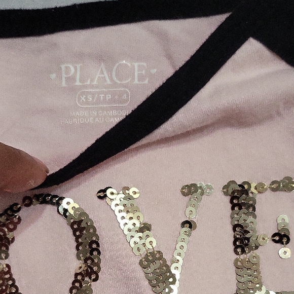 The Children's Place Black and Pink Love Jogger Set - Picture 2 of 5